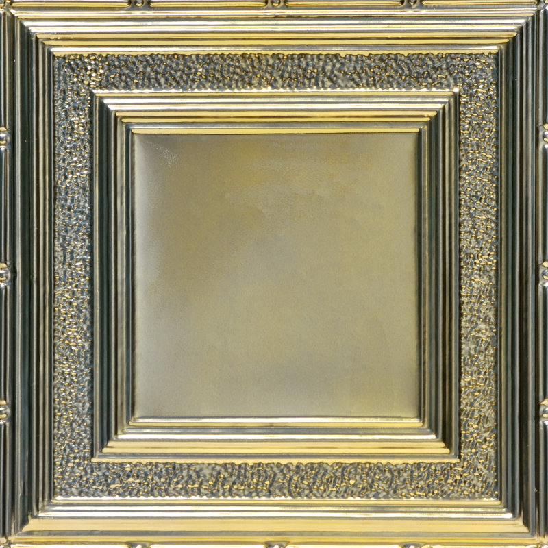 Tuile de plafond en étain 24 po x 24 po County Cork, Pépite d'or
