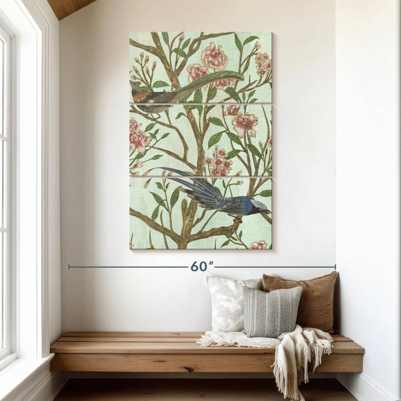 Brampt délicat chinoiserie II, H 50 po x l 32 po