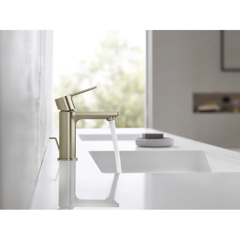 Lineare™ Single Hole Bathroom Faucet with Drain Assembly, Brushed Nickel