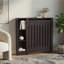 Armoire de radiateur Joseph avec cadre à lattes et 3 tablettes, housse de chauffage décorative, mobilier moderne-114220589