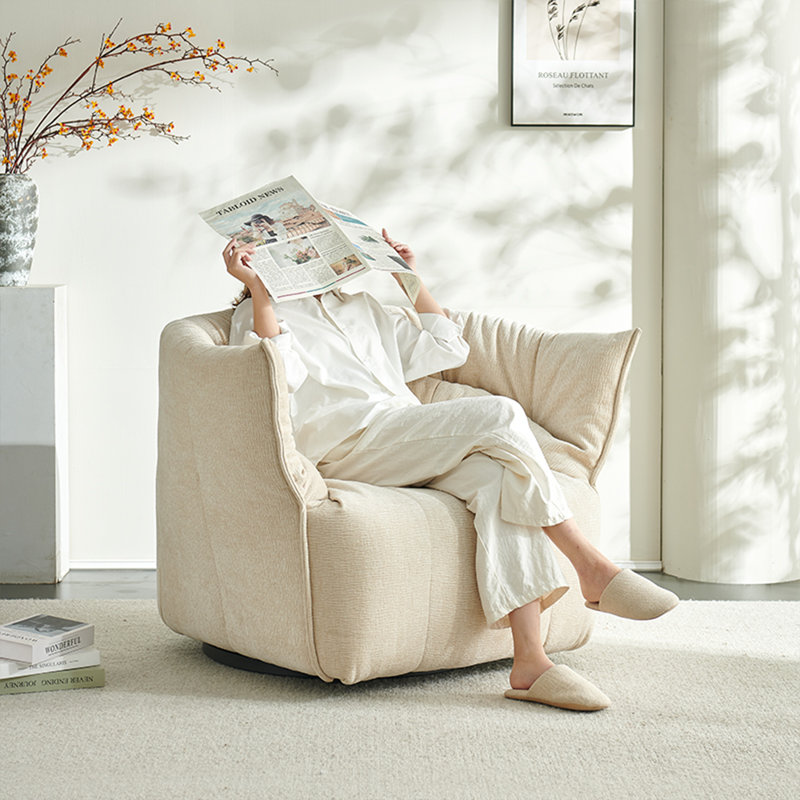 360° freely rotating chair, Off White