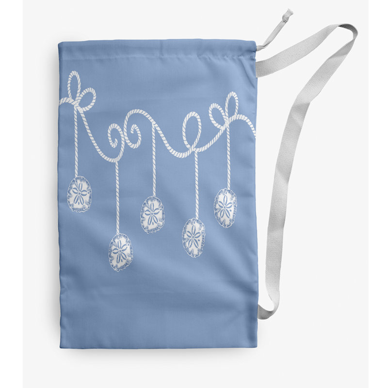 Fabric Laundry Bag with Handles, Small (29" H x 18" W), Blue
