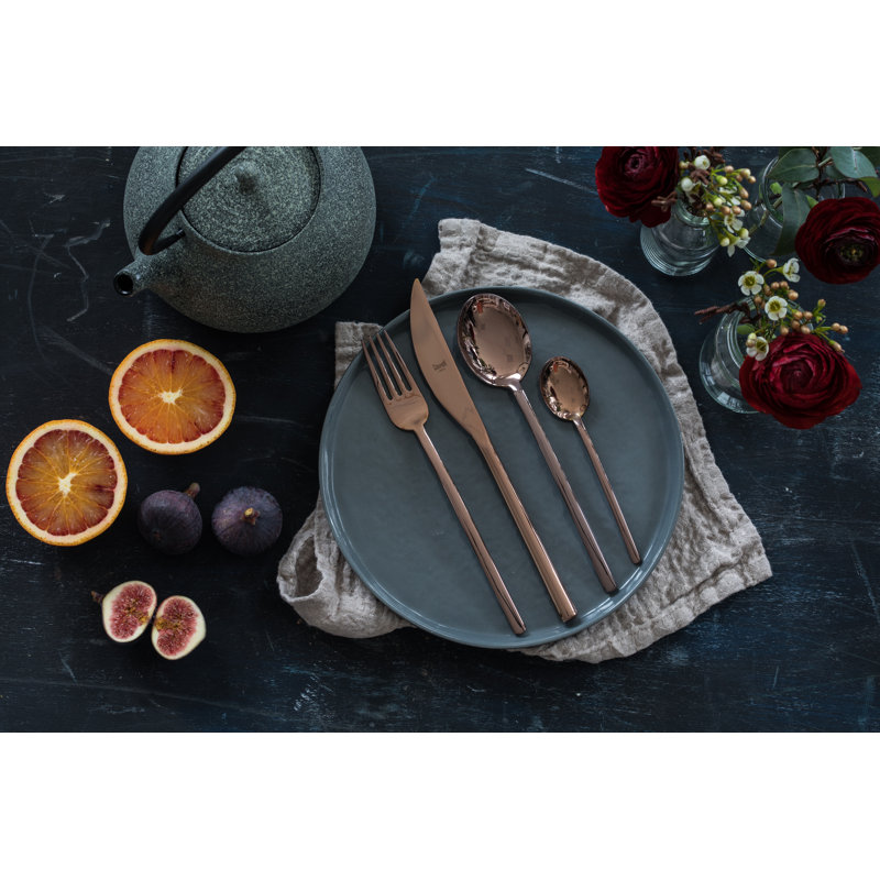 Bronze Titanium-Coated Stainless Steel Coffee Spoon Set - 6 Pieces