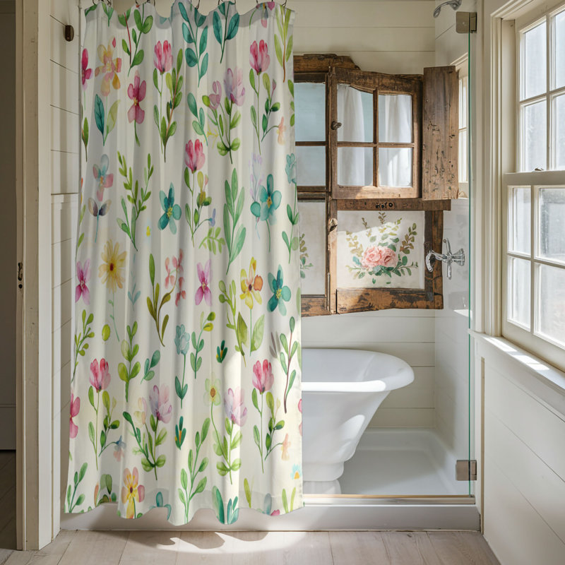 Spring Blur - Premium Shower Curtain, 74"H x 71"W