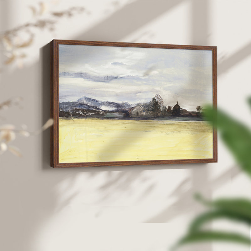 GRAY HOUSE IN BLUE -Framed Print - Restickable