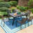 Argyri 6 - Person Patio Dining Set with Extendable Rectangular Table