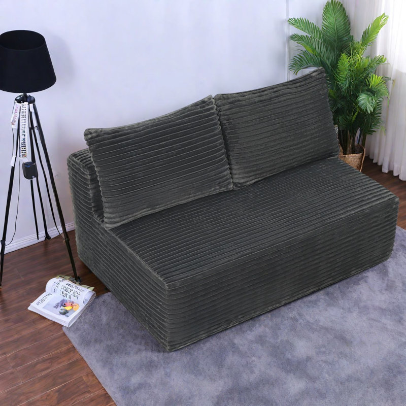 Canapés d'angle à compression, canapé moderne moelleux avec assise profonde de 145 cm pour la maison