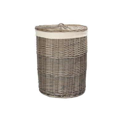 Wicker Laundry Bin with Lining
