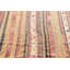 Grand tapis kilim turc fait à la main avec un motif rayé en laine biologique, idéal pour la décoration intérieure