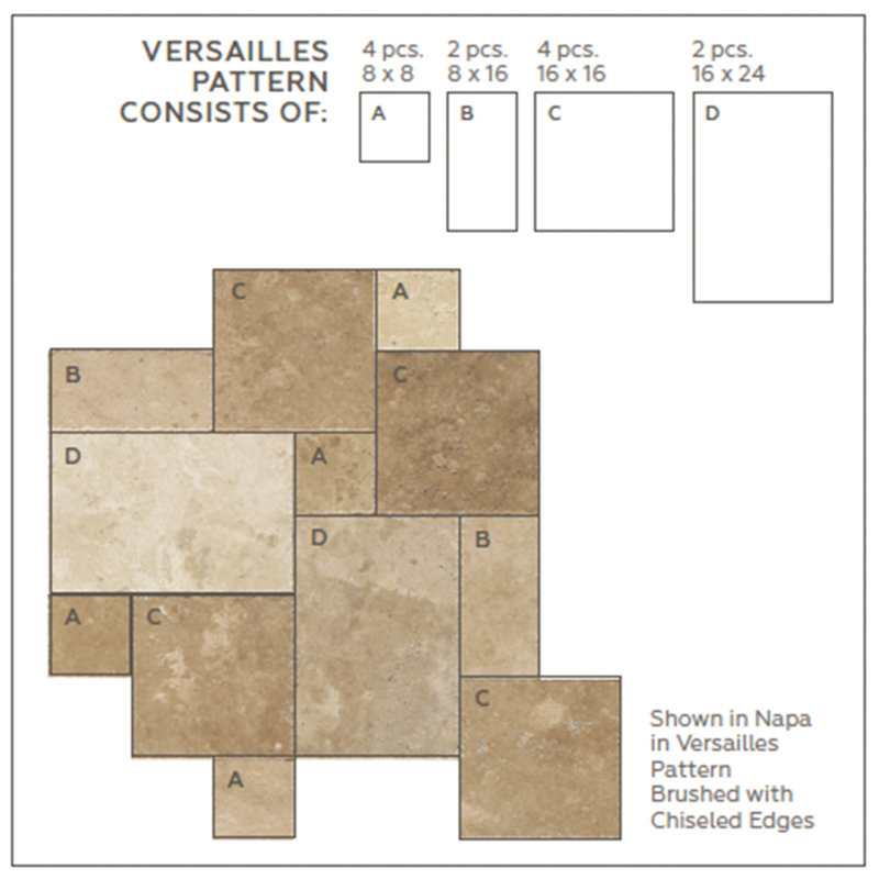 Daltile Travertine Versailles Pattern Natural Stone Tile (6 PC Per Carton) (7.99 SQFT Per Carton)