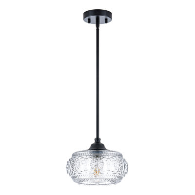 Luminaire suspendu tambour 9,45 po à motif floral