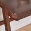 Bureau d'ordinateur en bois d'hévéa massif de 39,37 po - Table d'écriture rétro très épaisse de 1,38 po avec tiroir et pieds en A robustes