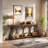 70.9” Extra Long Industrial Console Table, Narrow Sofa Table Behind Couch With 2-Tier Storage Shelves, Entryway & Hallway Accent Table For Living Room, Rustic Brown With Black Metal Frame-449276763-449276762