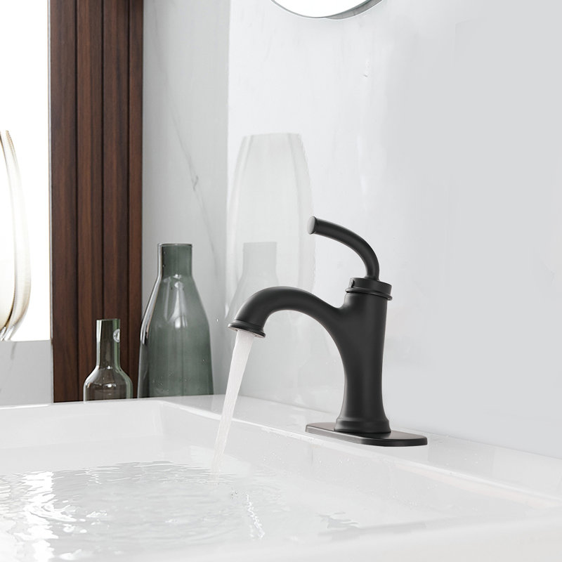 Single Handle Bathroom Faucet, Matte Black