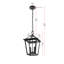 Luminaire suspendu d'extérieur Miyashiro en noir-278293602
