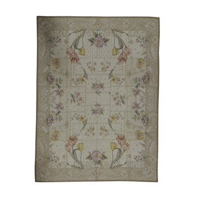 Wool Floral Area Rug