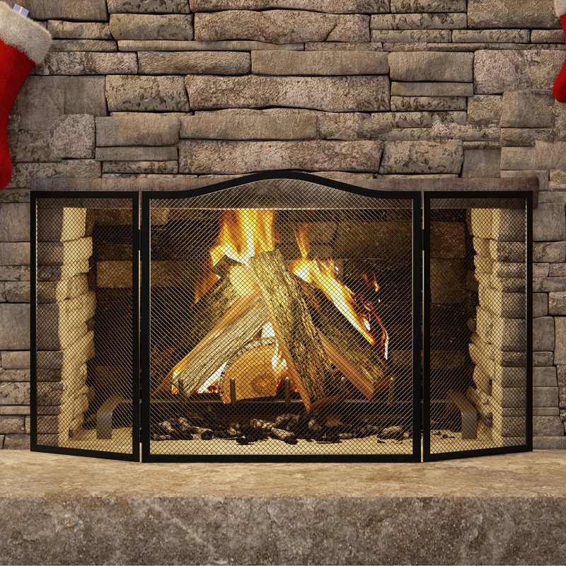 Arched 3-Panel Fire Screen