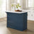 42" W Solid and Manufactured Wood Kitchen Island with Faux Marble Top -111280433