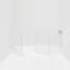 Clear Wall Mounted Low Zig Zag Pet Gate with Latch-411335331-411104789