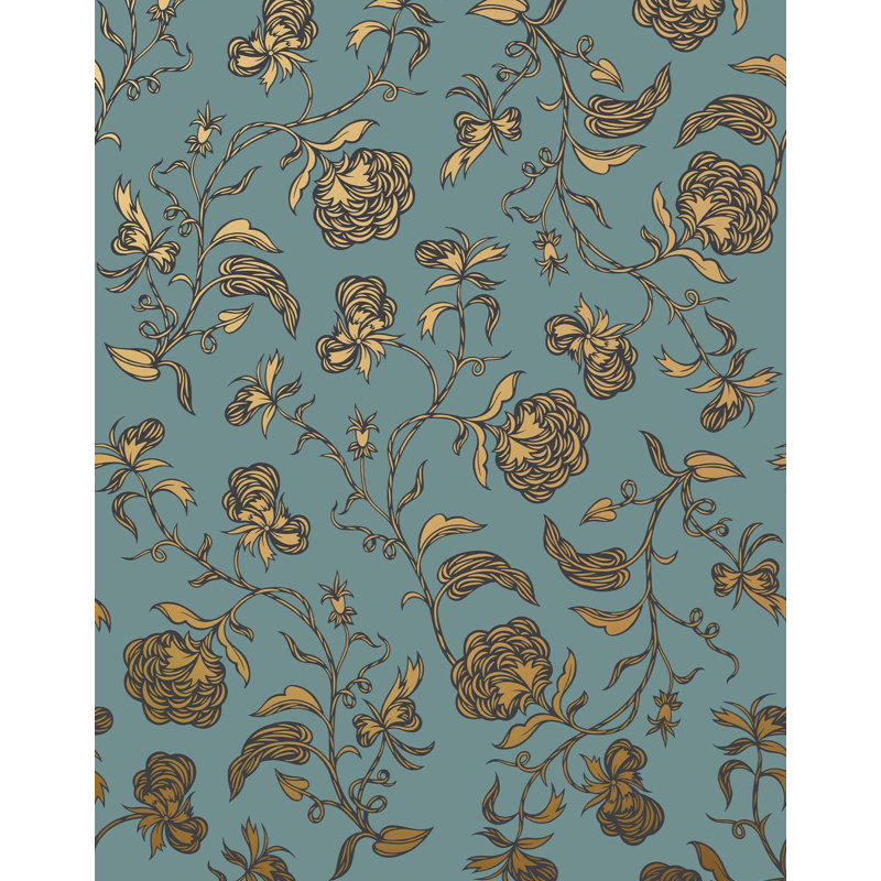 Trellis Wallpaper | Traditional / Roll - 27" x 30', Sky