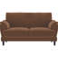 De couleur rouille, des accoudoirs encastrés et de la mousse pour une solution de siège chaleureuse et invitante.