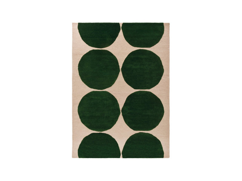 Hand Tufted Geometric Area Rug in Green