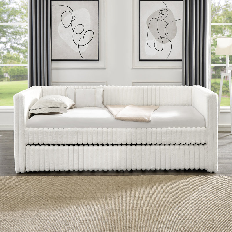 Lit de jour simple beige Modern, Beige