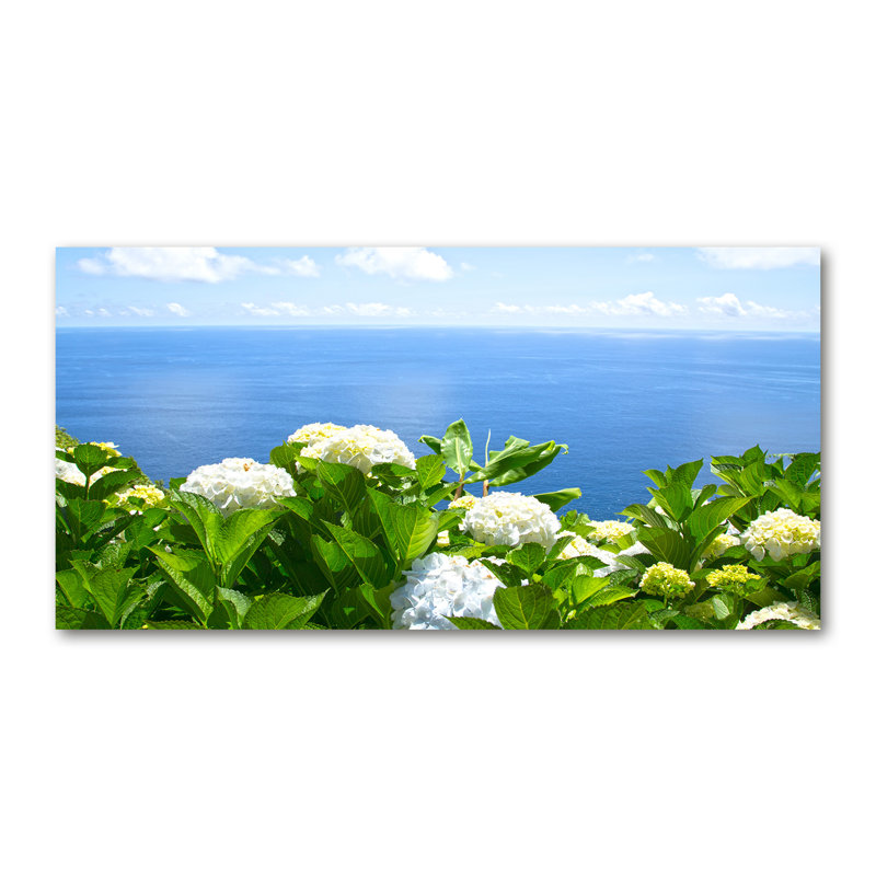 Flowers By The Sea - Wrapped Canvas Print