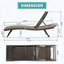 Chaise longue d'extérieur en osier 2 pièces