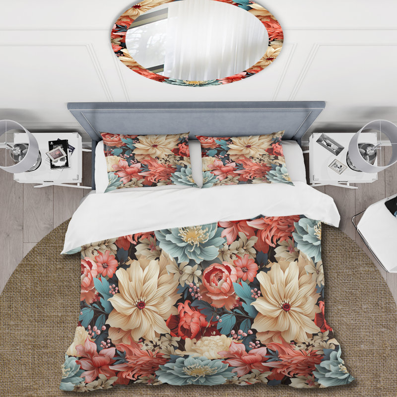 Ensemble de housse de couette Nakylah, Housse de couette pour très grand lit et 2 très