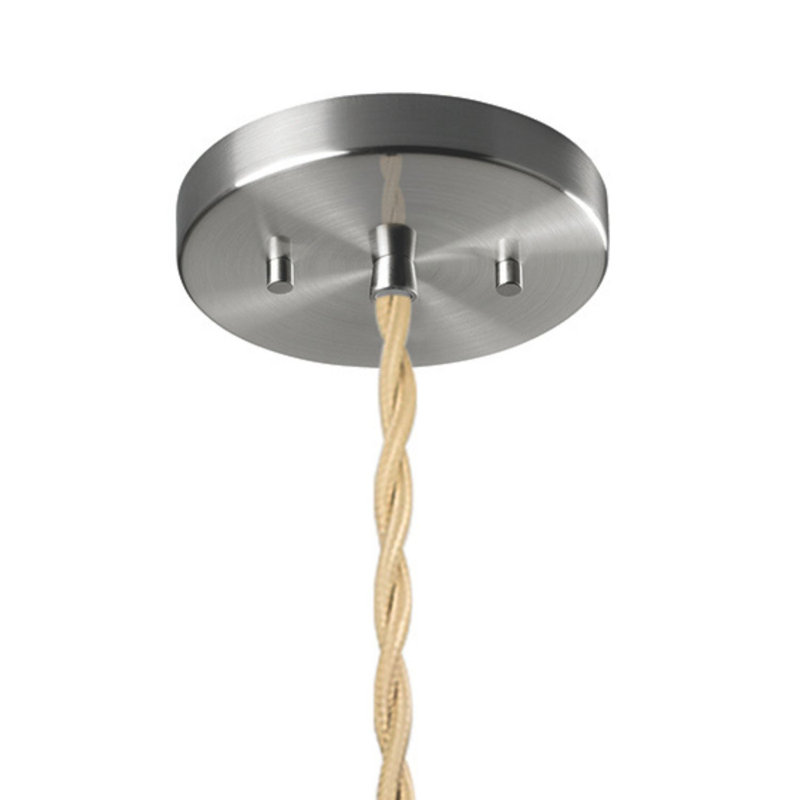 Gela 1 - Light Dome Pendant, 5.75" H x 11.5" W x 11.5" D, Brushed Nickel
