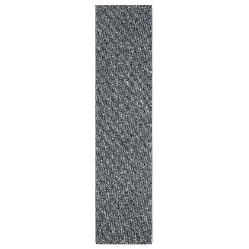 Tapis texturé à franges, Black, Tapis de couloir 2 pi x 8 pi