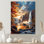 Décoration murale «A Beautiful Waterfall And Sunset I» - Afrique