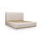 Drewry Atmane Wood Frame Upholstered Platform Bed In Cotton And Chai-1671431289