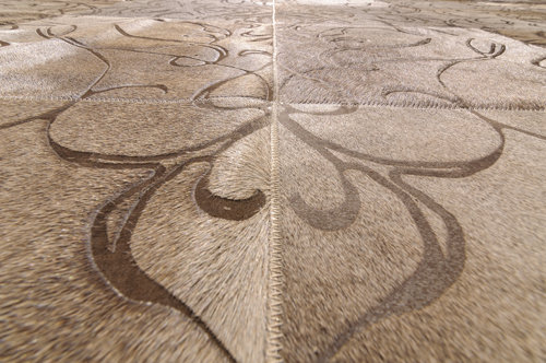 Filigrano Cowhide Southwestern Area Rug in Brown