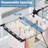 Clothes Drying Rack with High Hanger, Foldable 3-Level Drying Racks with Adjustable Wings Silver,Large Capacity Laundry Drying Rack,Laundry Hanging Rack,Laundry Rack