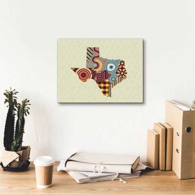 'Texas State Map' by Lanre Adefioye, Canvas Wall Art
