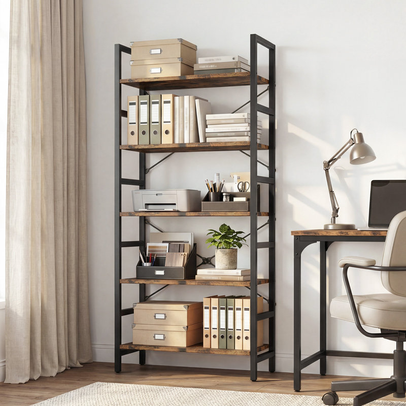158cm H x 60cm W Metal Etagere Bookcase