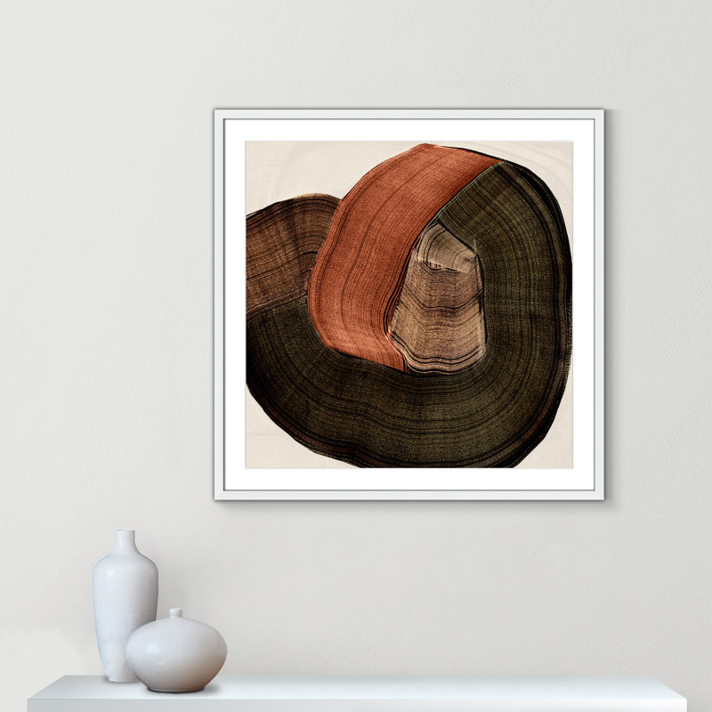 «Folded Earth II» par Casa Fine Arts, 32'' W x 32'' H, Imprimé mat, Satin White