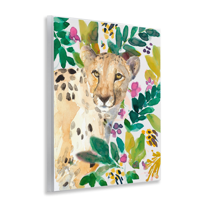 Plaque murale «Garden Plants Cheetah», conception par Lanie Loreth