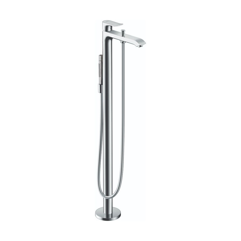 Metris Single Handle Floor Mounted Tub Filler Trim, Chrome