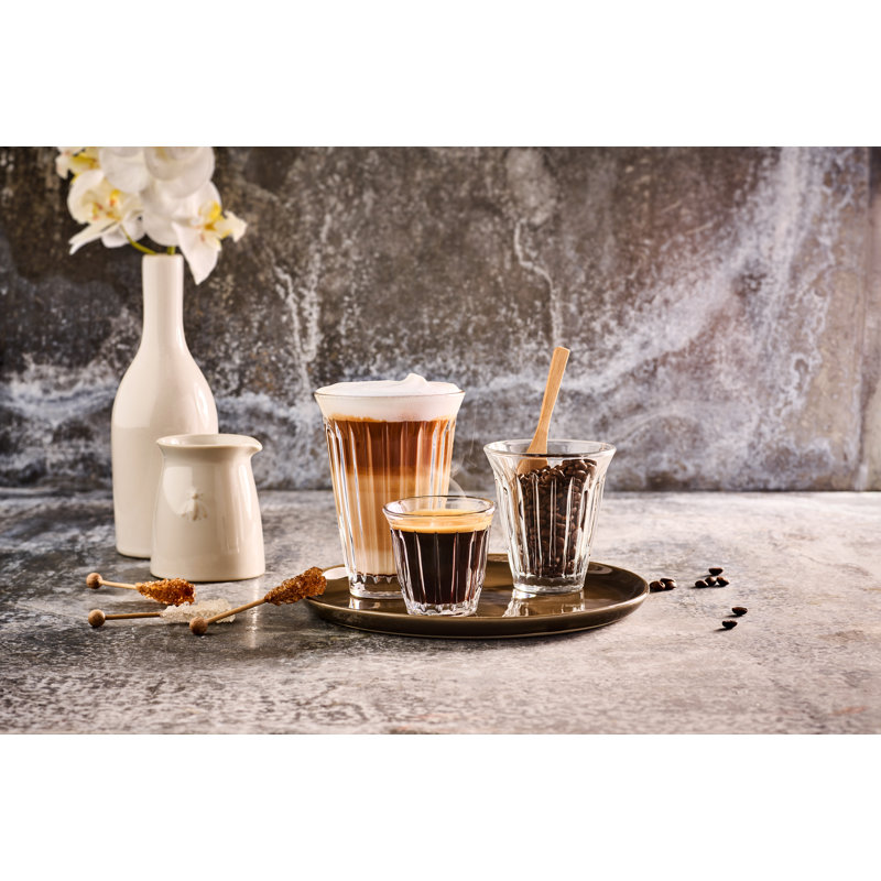 Clear Ribbed Stemless Glassware Set of 6