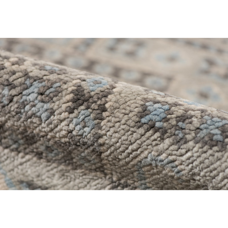 Blu Drayer Wool Geometric Indoor Rug, Rectangle 10' x 14'