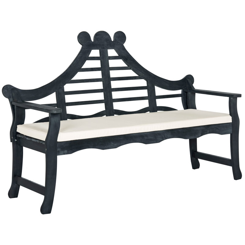 Banc de jardin en bois Cullins, Gris Ardoise Foncé