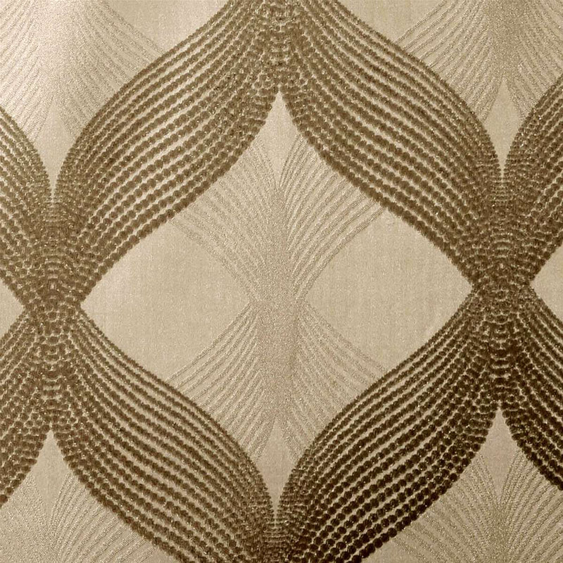 Ogee Knitted Jacquard Total Blackout Curtain Panel(Only 1 Pc Panel), Taupe, 50" W x 95" L