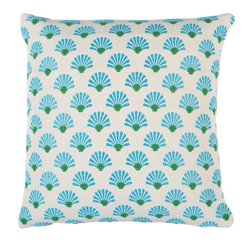Bellini I/O Pillow, 18" H x 18" W, Square, Lagoon