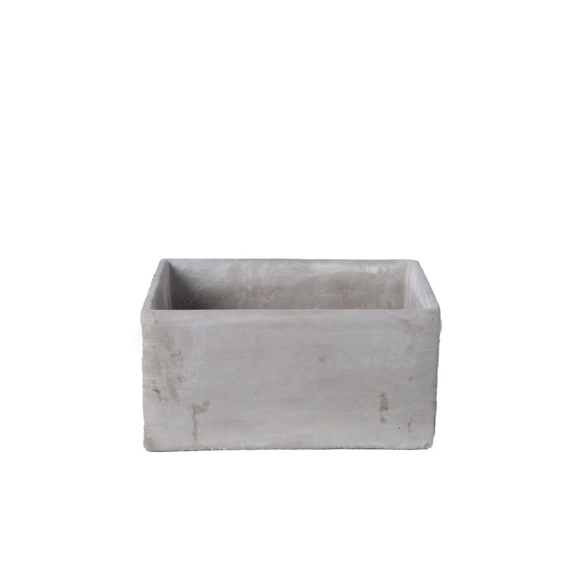 Pot à fleurs en ciment Beatrisa, H 4 po x l 8 po x P 8 po