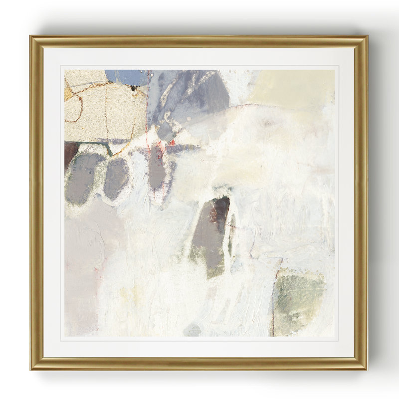 Pique III, peinture sur toile, Cadre doré, H 26,5 po x l 26,5 po x P 1,5 po