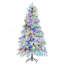 Arbre de Noël enneigé épinette 6 pi, arbre de Noël articulé artificiel avec 300 lumières DEL multicolores, 8 modes de clignotement et 790 pointes de branches de neige, décoration de bureau de vacances-693821469