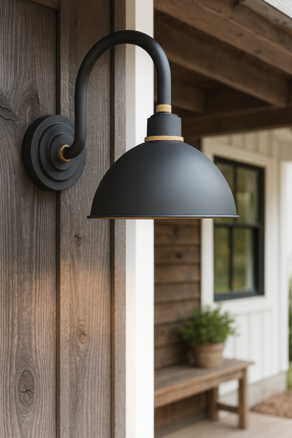 Bertram Single Light Outdoor Wall Light, 17" H x 12"  W x 20" D, Black